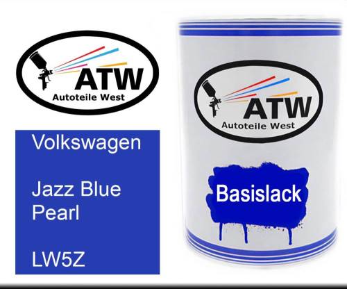 Volkswagen, Jazz Blue Pearl, LW5Z: 500ml Lackdose, von ATW Autoteile West.